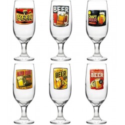 Jogo 6 Taças 300 Ml Para Cerveja Floripa Retro